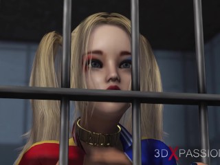 Batman fucks hard Harley Quinn in jail