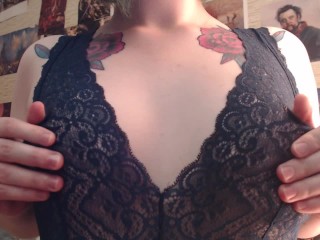 Shy girl is teasing you with her sexy lingerie