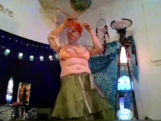 Belly dancing strip tease