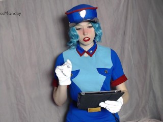 Officer Jenny Gets NoNutNovember Cumshot with Ahegao