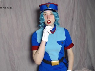 Officer Jenny Gets NoNutNovember Cumshot with Ahegao