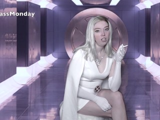 Smoking Emma Frost Blowjob in the X-Mansion