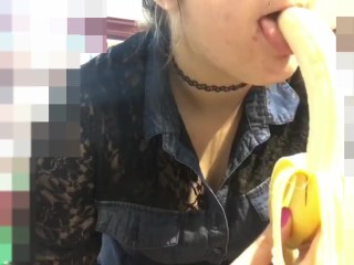 Deepthroating A Long Banana.