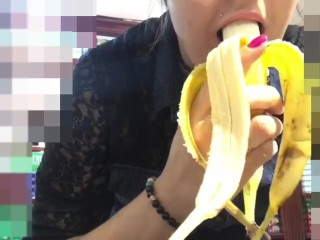 Deepthroating A Long Banana.