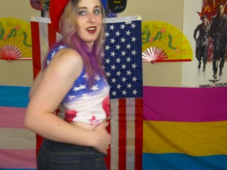 BIG BUTT TRANS BITCH FUCKS A LIVE ROCKET *REAL FIRE PLAY*