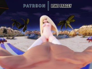 Pokémon - Lusamine Enjoying Her Beach Time [VR UNCESORED HENTAI 4K]