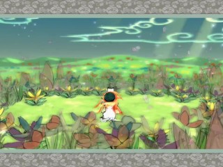 Feeding rabbits in Okami