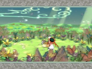 Feeding rabbits in Okami