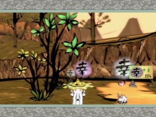 Feeding rabbits in Okami