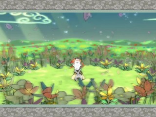 Feeding rabbits in Okami