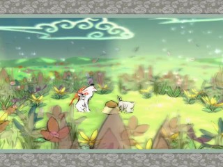 Feeding rabbits in Okami
