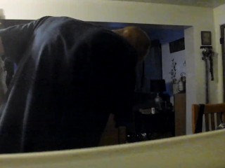 bbw headshave rear view