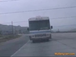 Fucking orgy in my bang van sucking balls and fuck