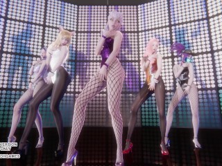 [MMD] EXID - Up & Down Ahri Akali Kaisa Evelynn Seraphine Hot Kpop Dance League Of Legends Hentai