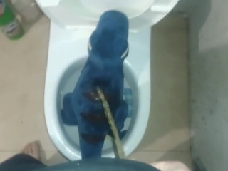 Blue dinosaur t-rex Peeing 3/366