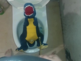 Blue dinosaur t-rex Peeing 4/366