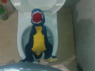 Blue dinosaur t-rex Peeing 4/366