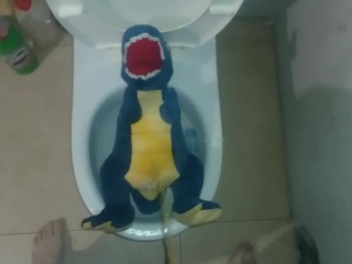 Blue dinosaur t-rex Peeing 4/366