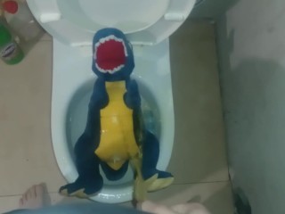 Blue dinosaur t-rex Peeing 4/366