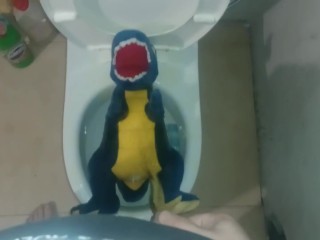 Blue dinosaur t-rex Peeing 4/366