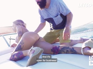 Big Tits MILF Gina Snake Crazy Fuck On A Boat With Big Dick Stud - LATINA MILF