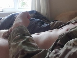 Big Dick Soilder Wanking His 7.5 Inch Cock Off Just For you (Dirty Talking Loud Moaning)