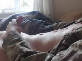 Big Dick Soilder Wanking His 7.5 Inch Cock Off Just For you (Dirty Talking Loud Moaning)