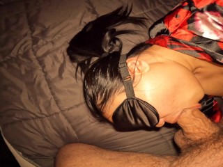 Heavily Used Asian Wife Face Fucked Before Bed