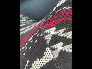 Daytime Female Public Masturbation - Waiting in parking lot of laundry mat fingering myself in car