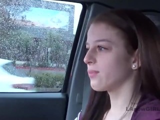 Teen Brunette creampied, CUMS SUPER HARD at Teens Auditions for Dad
