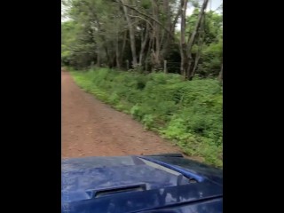 Horny Teacher squirts hard outdoors on UTV using a Vibrator and Dildo