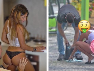 Sexy Brazilian Gold Digger Changes Her Attitude When She Sees His Cash