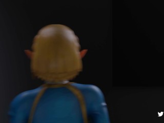 Link getting plowed behind Zelda's back [BLACKED]