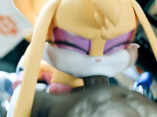 Grab her ears and facefuck rough her bunny throat! (Bunnie Rabbot From Sonic Series) | Merengue Z