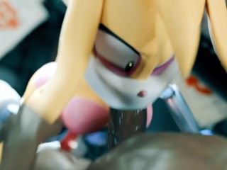 Grab her ears and facefuck rough her bunny throat! (Bunnie Rabbot From Sonic Series) | Merengue Z