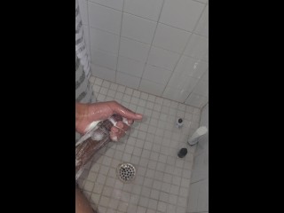 Solo male in shower