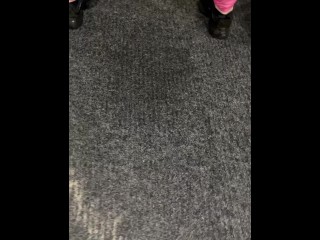 Naughty Piss Hot Pink Leggings Pee On Carpet Floor Almost Caught