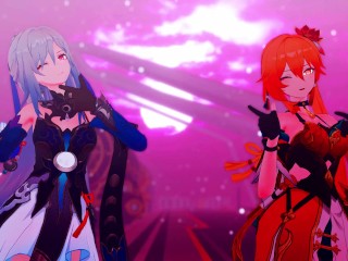 【MMD Honkai Star Rail 4k/60fps】《Jingliu (镜流) Guinaifen (桂乃芬)》~愛包ダンスホール(Heart Pie Dancehall) HIMEHINA