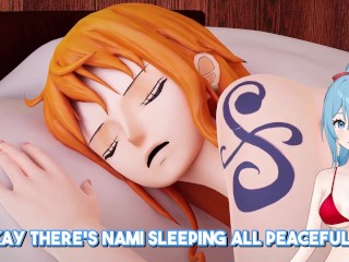 Vtuber Porn React! Luffy waking up Nami