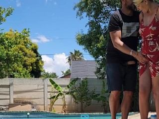I was busy streaming when to poolguy showed up !! Quckie outside