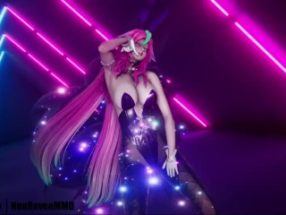 [MMD]TAHITI  - Phone Number (Redeemed SG Xayah) [Clothed ver.] League of Legends