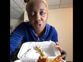 MUKBANG : EAT WITH ME - WATCH ME GOBBLE ON CHINESE FOOD (Chicken Wings & French Fries)