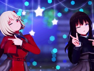 【MMD Lycoris Recoil 4k/60fps】《Chisato(錦木 千束) Takina(井ノ上 たきな)》~《愛包ダンスホールHeart Pie Dancehall HIMEHINA》