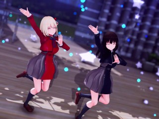 【MMD Lycoris Recoil 4k/60fps】《Chisato(錦木 千束) Takina(井ノ上 たきな)》~《愛包ダンスホールHeart Pie Dancehall HIMEHINA》