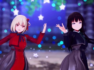 【MMD Lycoris Recoil 4k/60fps】《Chisato(錦木 千束) Takina(井ノ上 たきな)》~《愛包ダンスホールHeart Pie Dancehall HIMEHINA》