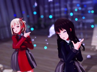 【MMD Lycoris Recoil 4k/60fps】《Chisato(錦木 千束) Takina(井ノ上 たきな)》~《愛包ダンスホールHeart Pie Dancehall HIMEHINA》