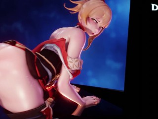 Yoimiya Getting Fucked Hard Aether Tartaglia Genshin Impact Hentai Cowgirl Doggystyle HD 60 FPS