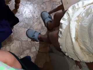 We masturbate to our stepmom while she is washing the dishes - IkaSmokS