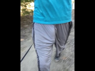 Freeballing soft and hard on a public trail