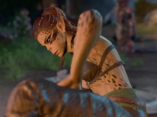 Baldur's Gate 3 (bg3) Lae'zel and Minthara Romance Scene